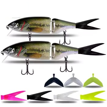 Lure Fishing Bait Floating Multi-segment Swimbait Stainless Steel 185mm 70g / 220mm 115g Bass Artificial Hard Bait · Original source photograph · specifications to confirm