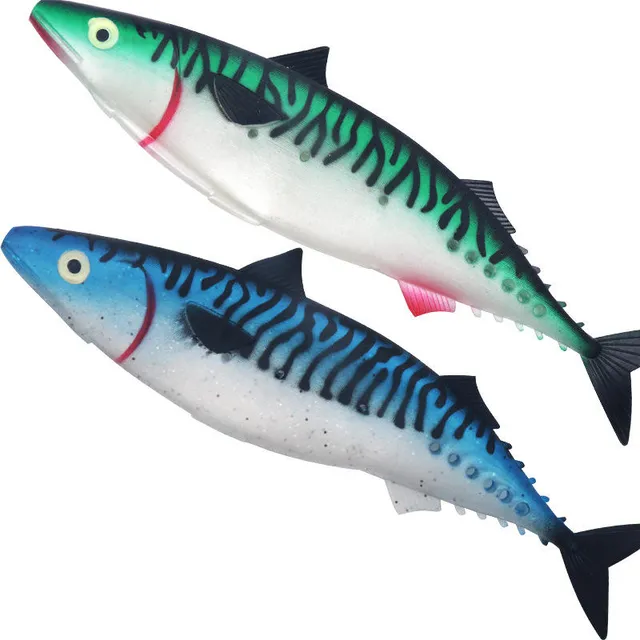 18cm 50g Soft PVC Bionic Bait Lure for Ocean Boat Fishing-Sea Bass Tuna Mackerel Marlin Pike & Zander Bottom/Mid/Topwater