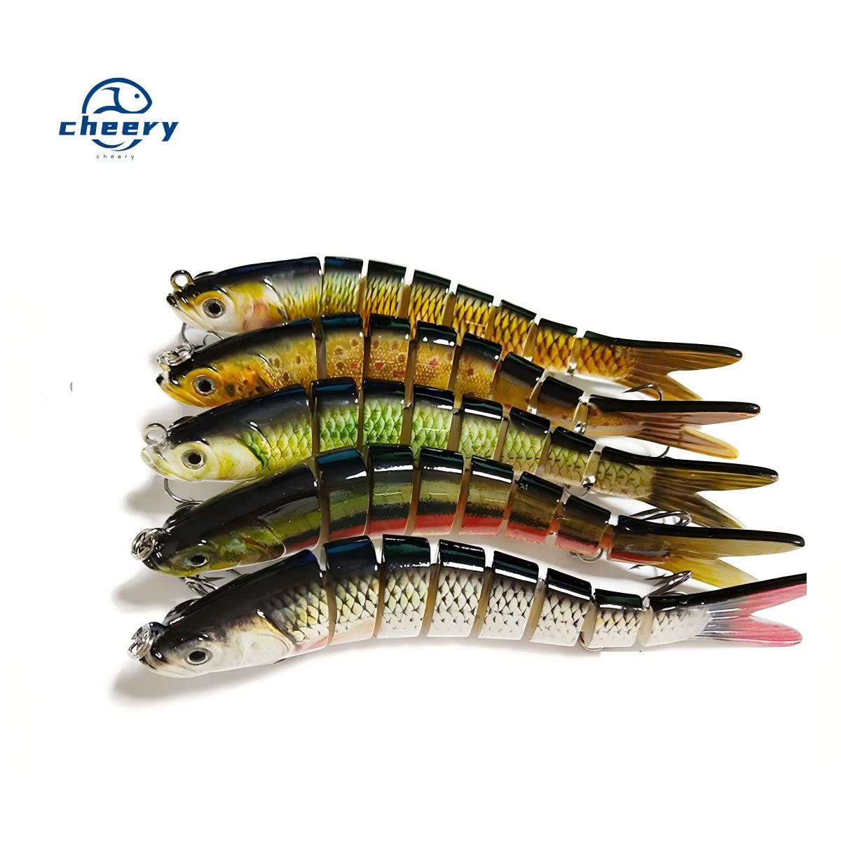 Cheery Sinking Multi-Jointed Minnow Lure Set ABS Artificial Hard Bait Multi-Segment Swim Long Cast for Bass Catfish Topmouth · Original source photograph · specifications to confirm