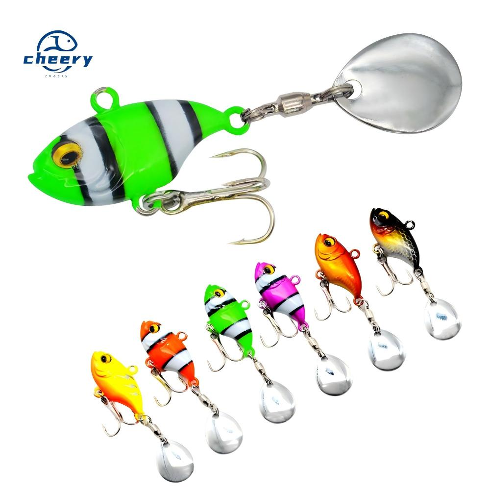 CHEERY New 14g VIB Tail Vibration Bait Spinner Spoon Sinking Lure Fishing Tackle Pesca Spinning Balance Rotating Metal Jig · Original source photograph · specifications to confirm