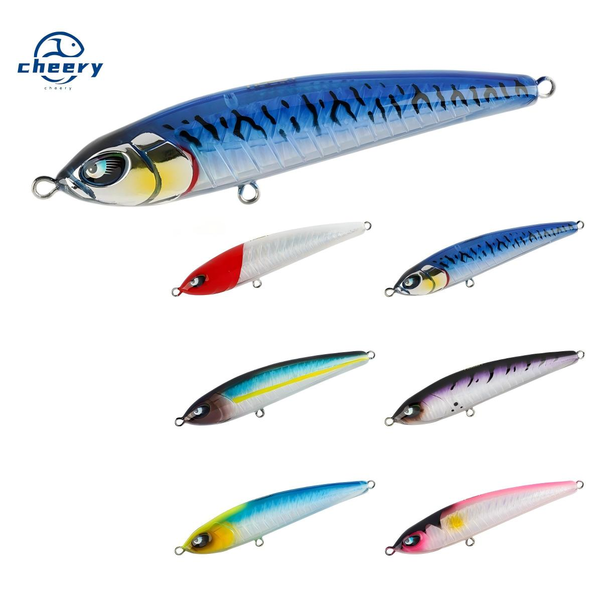 CHEERY 160mm ABS Minnow Stickbait Topwater Lure with Fish Bone for Tuna & Giant Trevally Ocean Boat Fishing with Hooks · Original source photograph · specifications to confirm