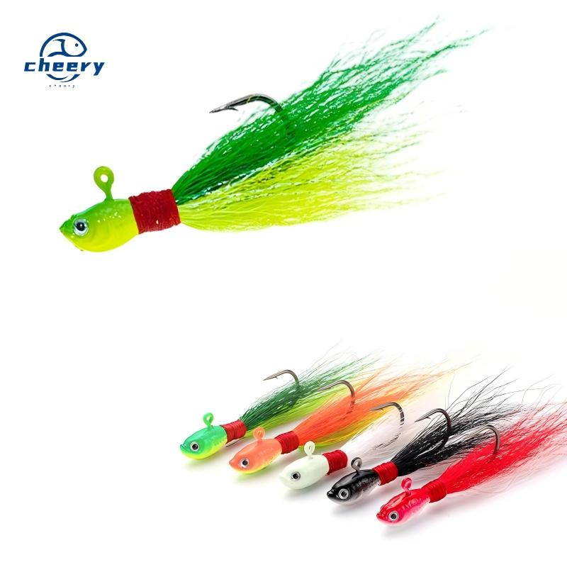 CHEERY  7g 10g 16g Deer Hair Metal Jig Head Hook Metal Jig Lure Sturdy Bait Fishing Jigging Lure · Original source photograph · specifications to confirm