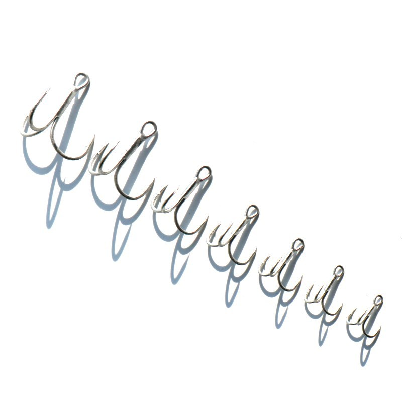 Aojin Triple Reinforced Barb Blood Groove Treble Hooks with Anti-Corrosion Rust-Resistant Plating for Saltwater Fishing 50 Pack · Original source photograph · specifications to confirm