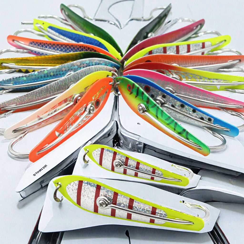 4-Inch Double Hook High Carbon Steel Trolling Spoon Lure for Cod Saltwater Fishing Shaobo Brand Ocean Boat Fishing · Original source photograph · specifications to confirm