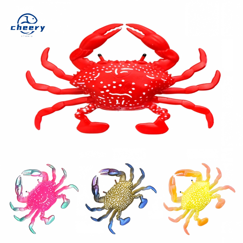 CHEERY 8cm 10g Artificial Crab Bait Lifelike Soft Sea TPR Fishing Lure Sharp Bass Target Species Pesca Isca Tool Grouper · Original source photograph · specifications to confirm