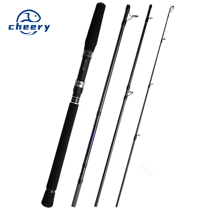 Multi-Section Portable Carbon Fishing Rod Super Hard H-Adjustable Lure Rod Jigging Boat Four-Section Weihai Factory Wholesale · Original source photograph · specifications to confirm