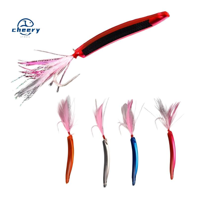 CHEERY 3+7 L075 Angler Holographic Spoon Lure-6cm/1.2g 8cm/4.7g Lake/River/Ocean Use ABS Material Hooks Saltwater Fish Hard Bait · Original source photograph · specifications to confirm