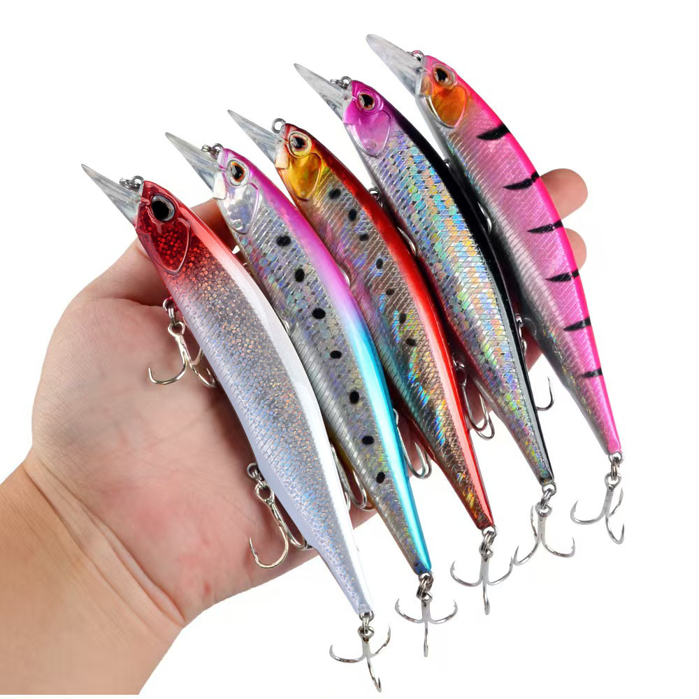 Far-Cast Damino Luya Plastic Bait 13.4cm/17.5g False Bait for Sea Fishing with Orkin Hook Hard Bait Wholesale Fishing Supply · Original source photograph · specifications to confirm