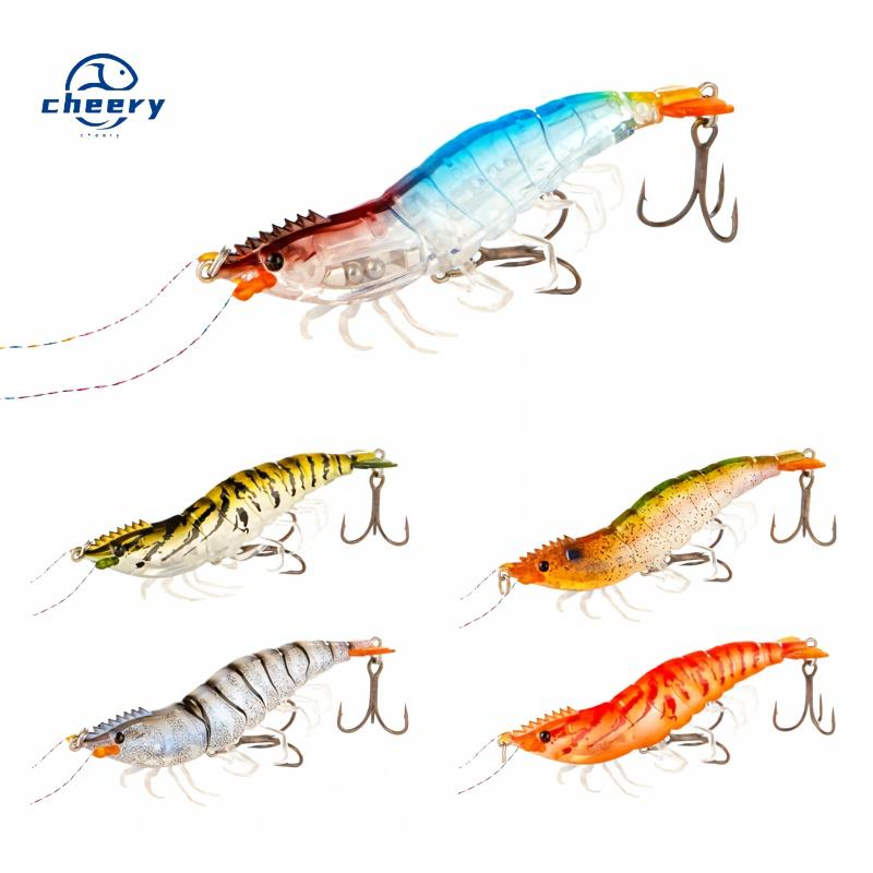 CHEERY Wholesale 14.5g 9cm Slow Sinking Saltwater Luminous Artificial Fishing Lures Artificial Shrimp, Plastic Hardbody Lure · Original source photograph · specifications to confirm
