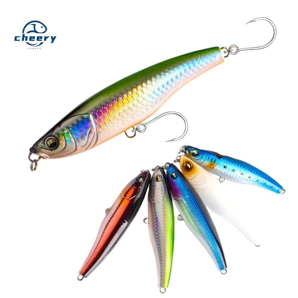 CHEERY 110mm 52.5g Saltwater Long Casting Pencil Fishing Lure Sinking Sea Bait Spook Pencil with Single Hook Stickbait Tackle · Original source photograph · specifications to confirm