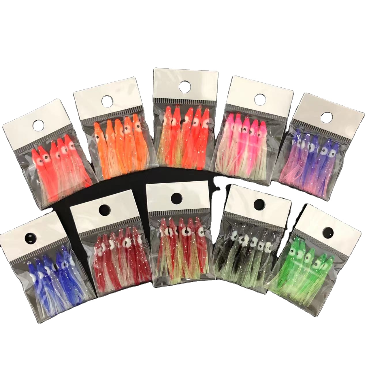 10cm Luminous Silicone and Plastic Squid Lure Octopus Skirt Soft Trolling Fishing Bait for Ocean Boat Fishing · Original source photograph · specifications to confirm