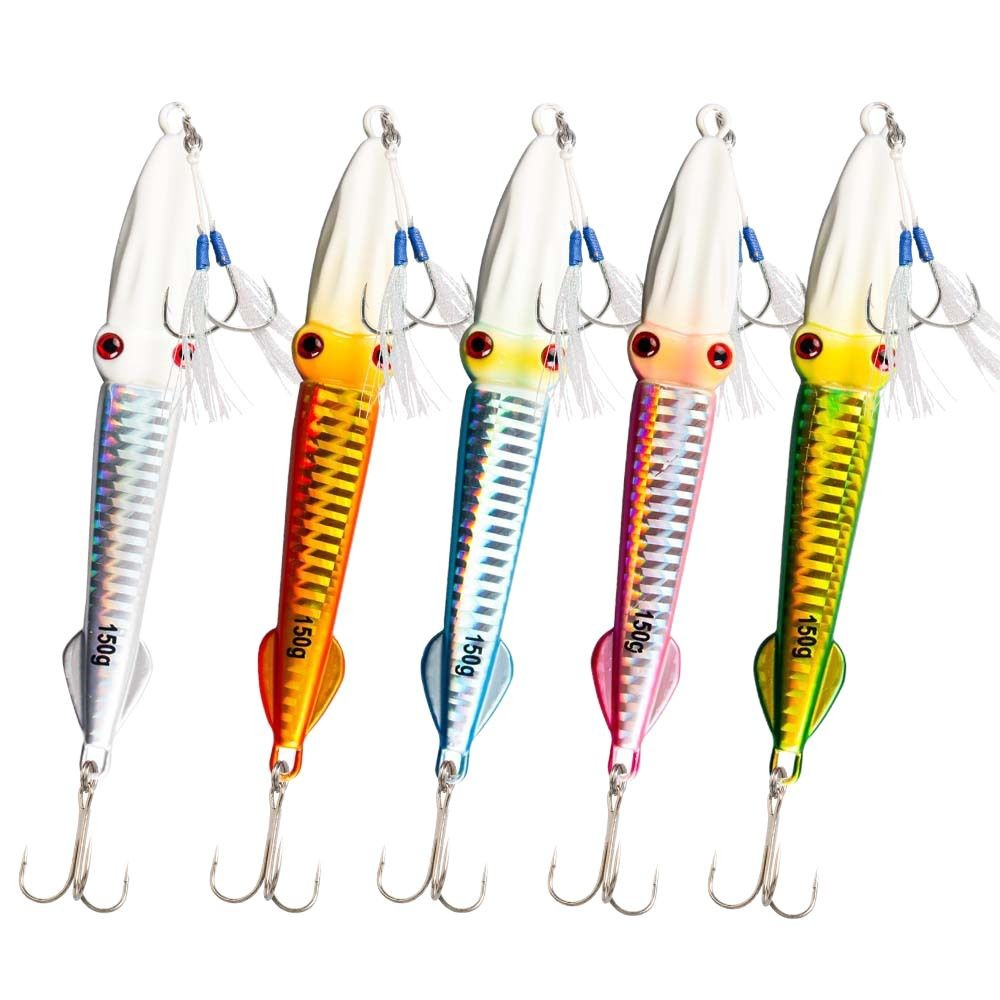 Luminous Laser Metal Jig, Offshore Boat Fishing Bait, 100g 150g Squid & Tuna Lure · Original source photograph · specifications to confirm