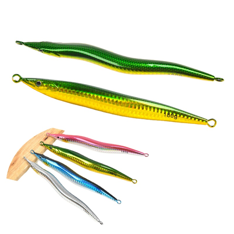 Boat Fishing Night-Luminous Quick-Pull Sinking Metal Jig 130g 160g 180g Slow-Roll Artificial Hard Bait Lure · Original source photograph · specifications to confirm