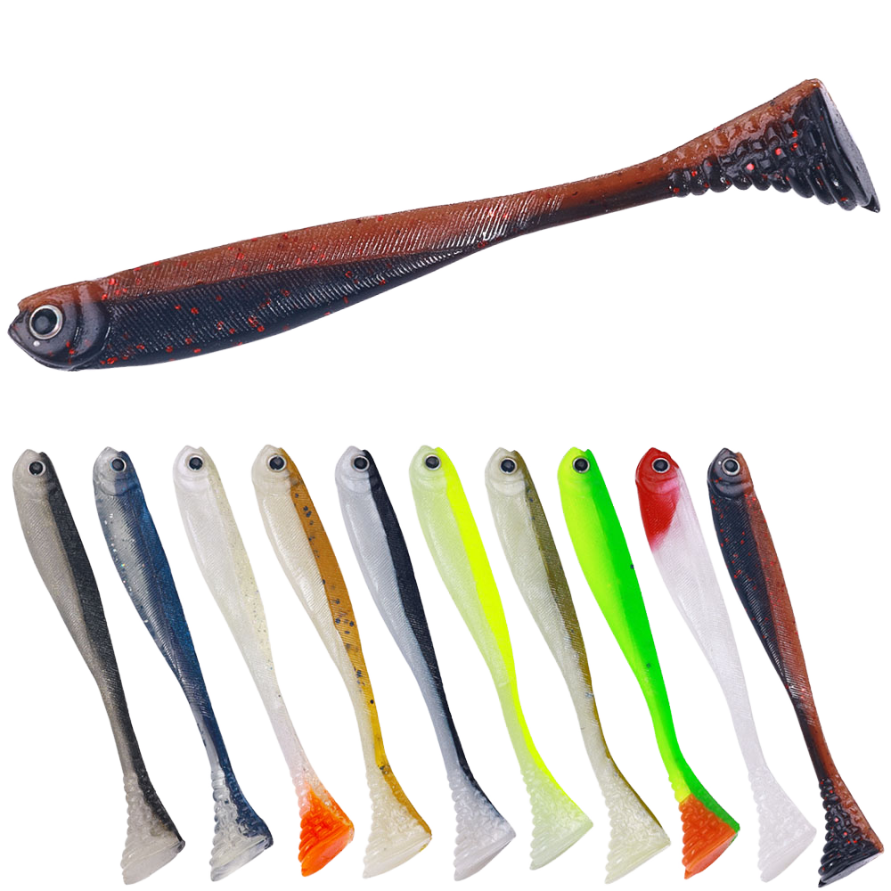 Wholesale SO173/SO174 8cm/3.5g 11cm/4.8g Artificial Soft Plastic Baits Fishing Lures with T Tail for Ice Saltwater & Fly Fishing · Original source photograph · specifications to confirm