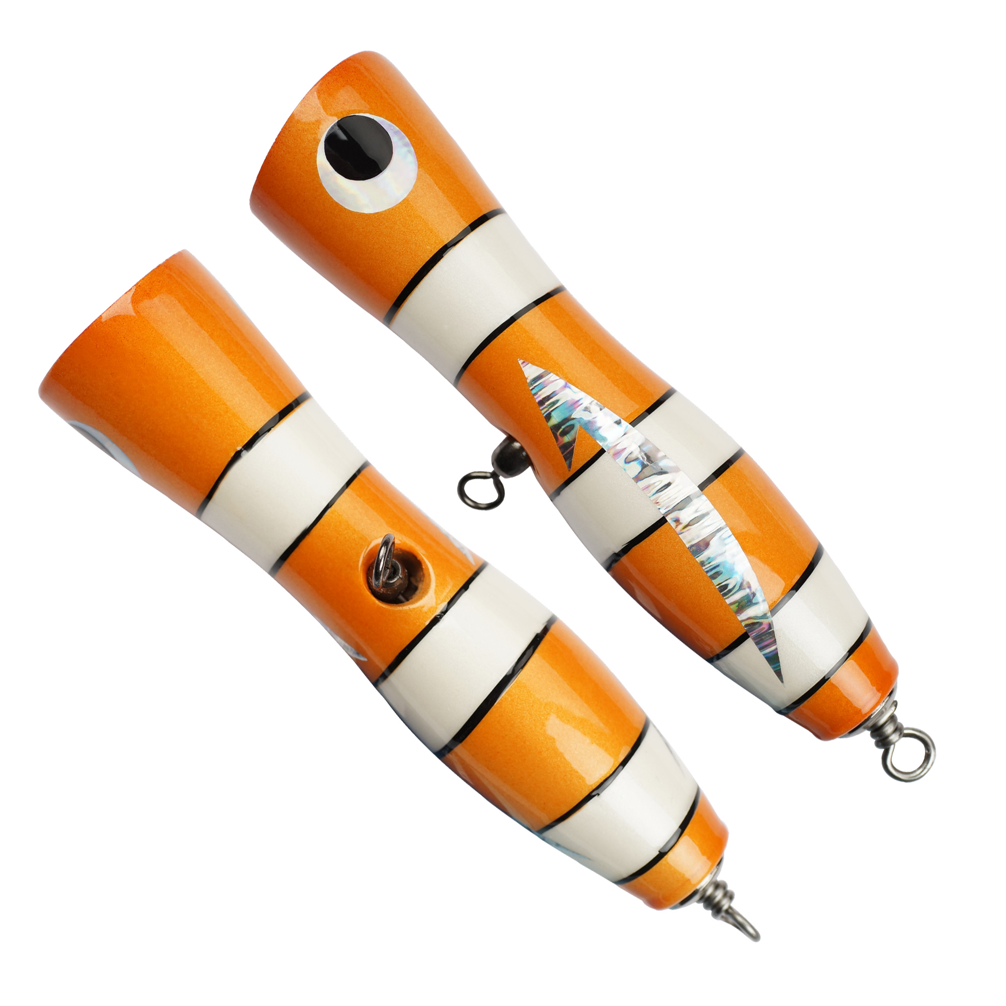 70g Hot Selling Popper Wooden Lure Red Head Fishing Hard Bait Topwater Cedar Plug · Original source photograph · specifications to confirm