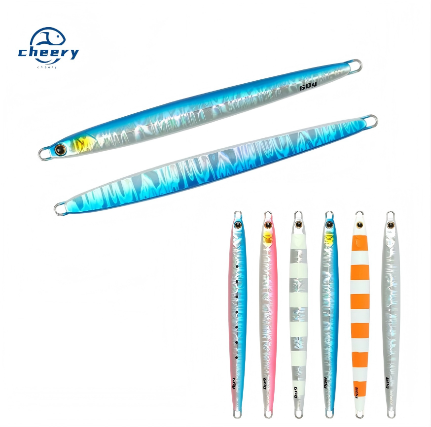 CHEERY 60g 80g Saltwater Fishing Inshore Jigging Hard Lead Casting Metal Slow Pitch Jigs Lures for Kingfish Pesca · Original source photograph · specifications to confirm