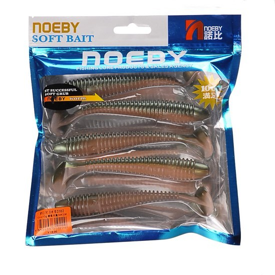 NOEBY S3102 9.5cm 8.5g Paddle Tail Soft Plastic Packaging · Original source photograph · specifications to confirm