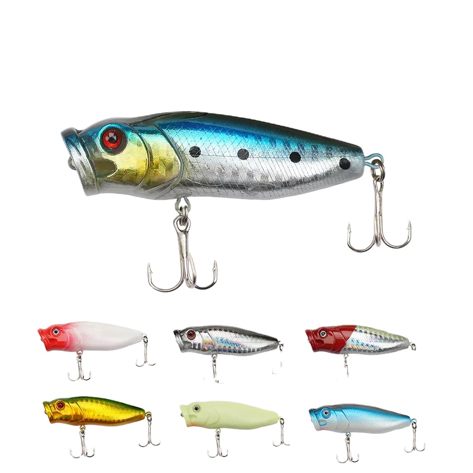 8.5g 7cm Topwater Fishing Floating Bass Trout Area Artificial Bait Popper Hard Lure · Original source photograph · specifications to confirm