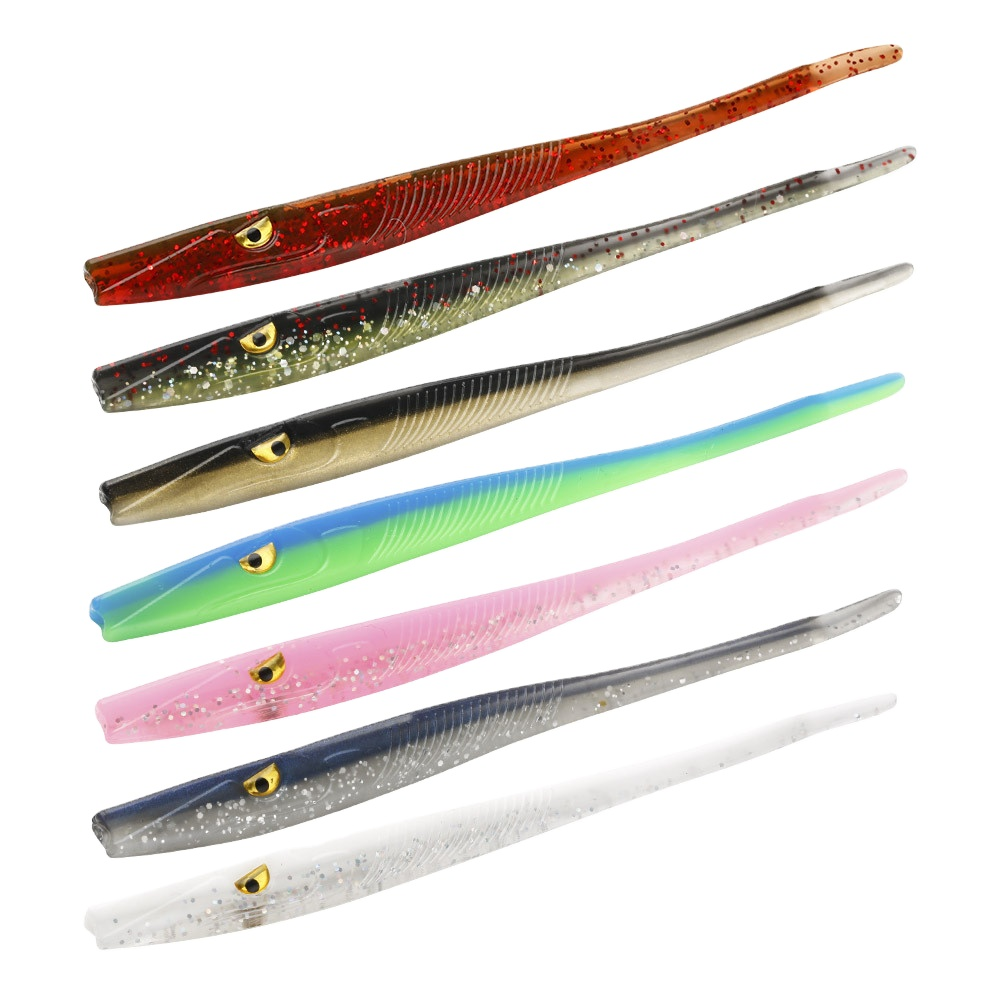 Cheery 125mm 3.8g 3" Needle Tail Slow Sinking Silicone Trout Worm Artificial Soft Bait Fishing Lure for Sea & Earth Worm · Original source photograph · specifications to confirm