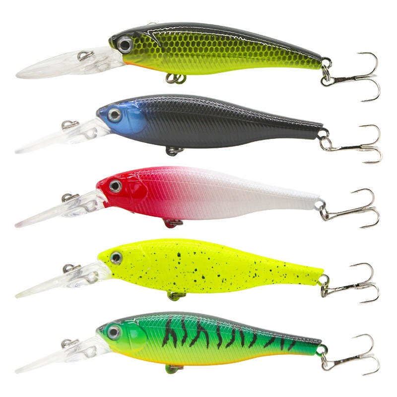 Lure Long Tongue Plate 6.5g Mini Minnow Hard Bait Plastic Fishing Bait Built-in Ring Bead Long Shot Submersible · Original source photograph · specifications to confirm