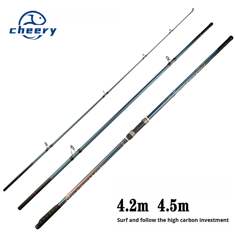 4.2m/4.5m 250G Long Casting Weight Three-Section Beach Anchor Surf Fishing Rod for Long-Distance Bottom Fishing for Sea Lake · Original source photograph · specifications to confirm