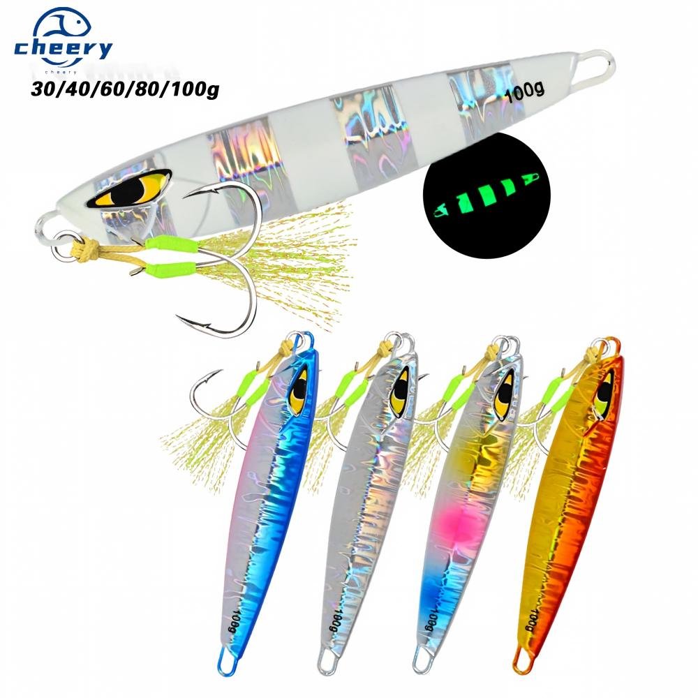 CHEERY Hot-selling New Arrival Laser-designed 30-100g Sea-fishing Lures Mackerel Hairtail; Long-cast Artificial Hard Bait Metal · Original source photograph · specifications to confirm