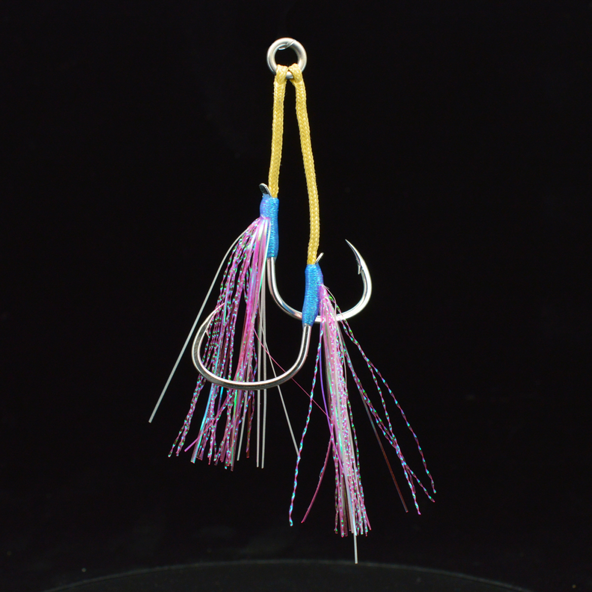 AIH03-Double Assist Jigging Hooks,high Quality Carbon Steel Sea Fishing Hook,kevlar Line,super Strong,Luminous Silk with Epoxy · Original source photograph · specifications to confirm
