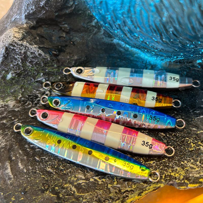 In Stock Wholesale Artificial Hard Bait Metal Jig 35g Sea Fishing Slow Jigging Lure for Saltwater Fish · Original source photograph · specifications to confirm
