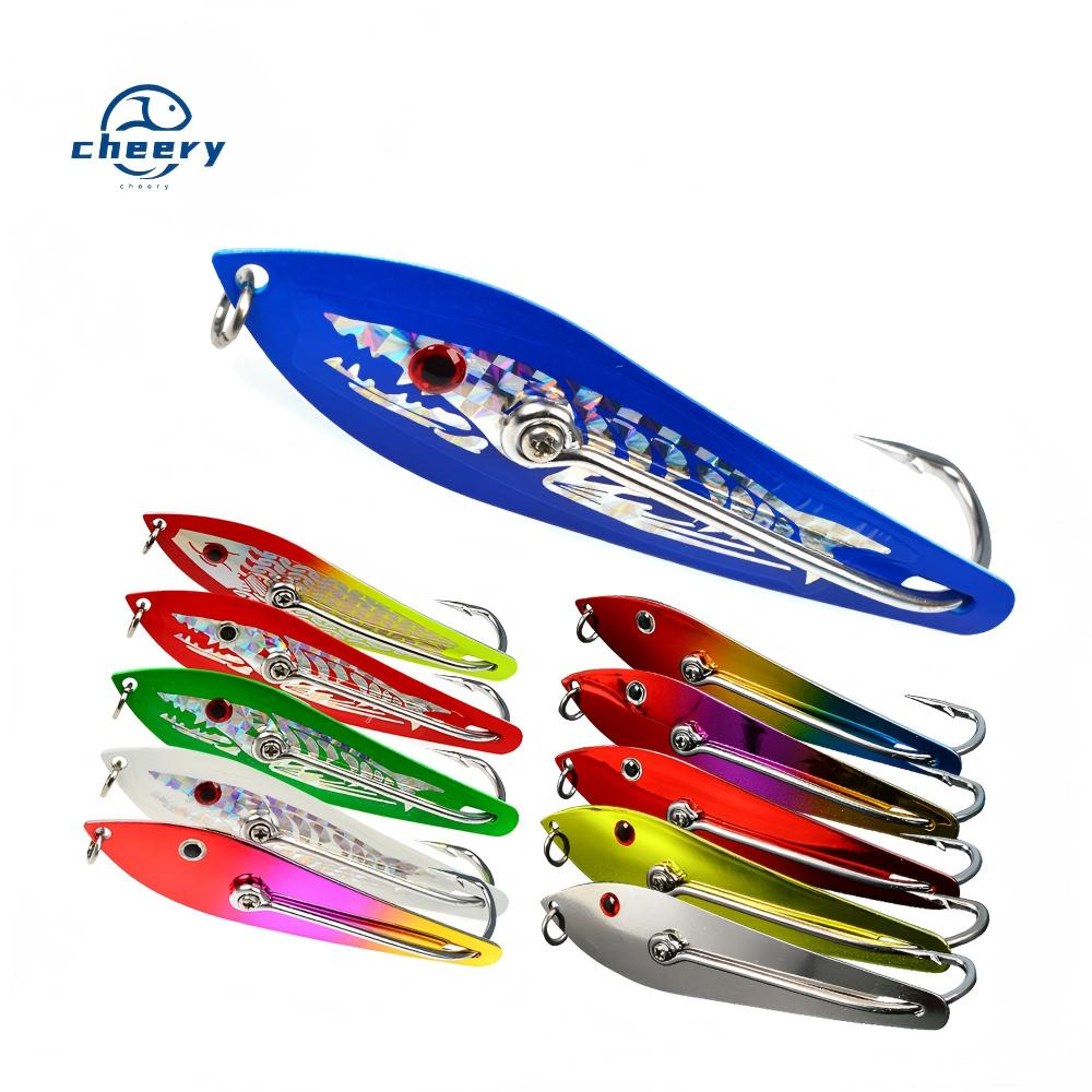 CHEERY Silicone Fishing Spoon Lure Artificial Hard Bait for Bream Salmon Sea Bass-Trolling Fishing Without Hooks · Original source photograph · specifications to confirm