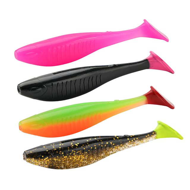 Cheery Wholesale  Soft Lure 8cm/5g 7pcs/bag T Tail Shad Bait Artificial Big Soft Plastic Lure · Original source photograph · specifications to confirm