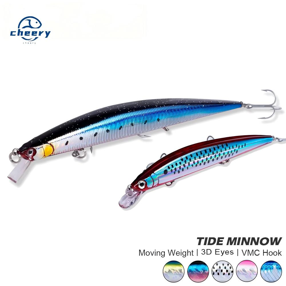 CHEERY Lure Big Minnow Floating Stainless Steel Artificial Hard Bait with VMC HooksEffective for Bass Snakehead Sander · Original source photograph · specifications to confirm