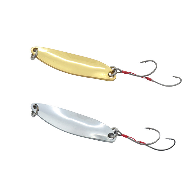 Lure Pure Copper Sequin Willow Leaf Spoon Artificial Hard Bait with Double Hook for Bass · Original source photograph · specifications to confirm