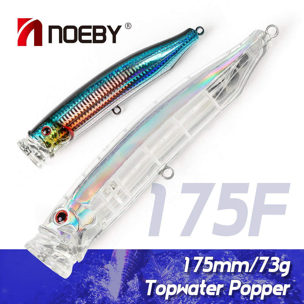 For Nobby 175mm73g ABS Topwater Popper Artificial Hard Bait Wave Climbing Golden Gun GT Luya Bait Without Hooks Fishing Gear · Original source photograph · specifications to confirm