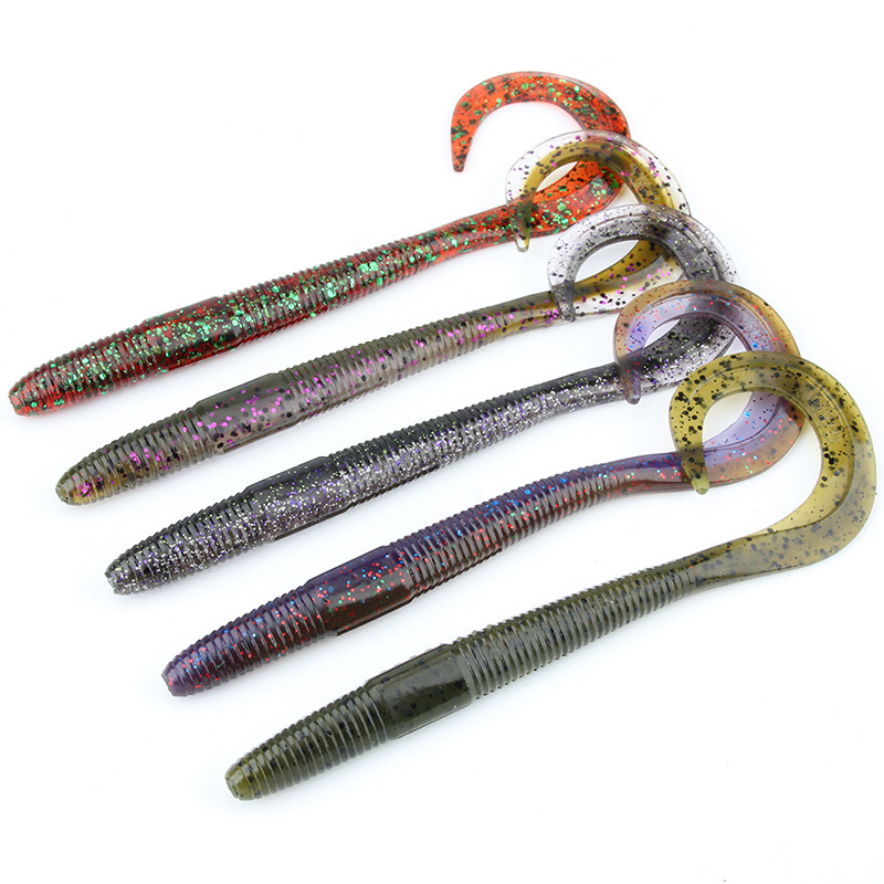 NewBility Big Ribbon Tail Worms Lure 135mm 165mm Tail Big Grub Silicone Swimbait Artificial Soft Bait for Bass Pike Freshwater · Original source photograph · specifications to confirm