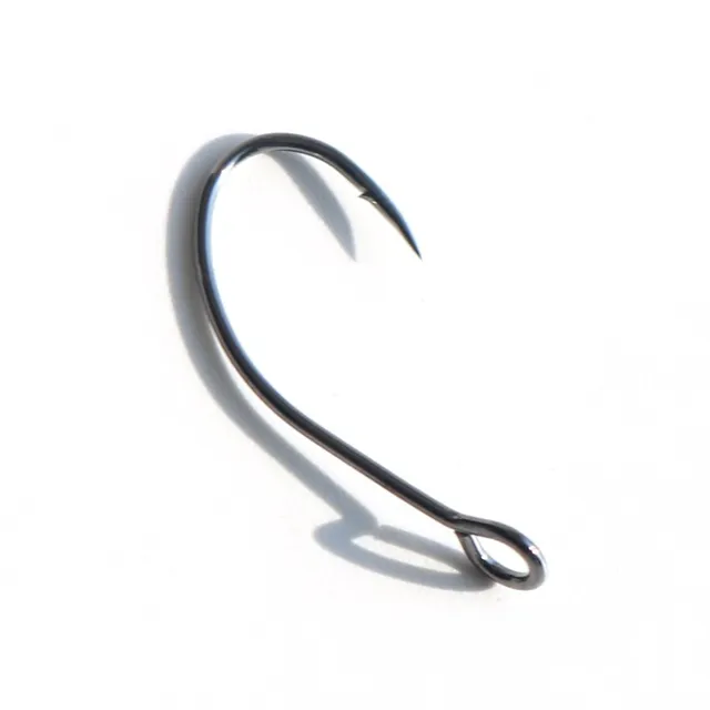 Big Eye Single Hook, Stream Trout Iron Plate Hook, Anti-corrosion Reinforced Black Nickel Fishing Hook