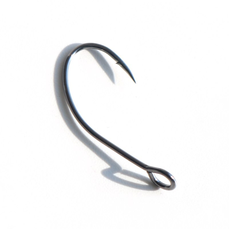 Big Eye Single Hook, Stream Trout Iron Plate Hook, Anti-corrosion Reinforced Black Nickel Fishing Hook · Original source photograph · specifications to confirm