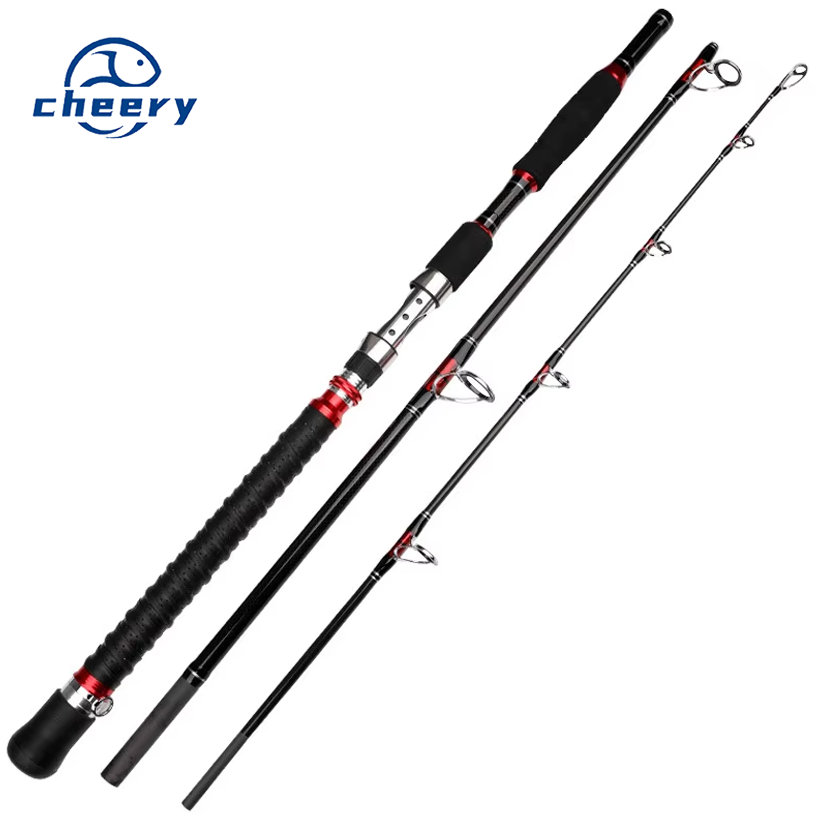 High Carbon Fiber Big Game Deep Sea Fishing 1.8m/2.1m 3 Sections Saltwater Boat Trolling Tuna Sea Bass Fishing Rod Pole · Original source photograph · specifications to confirm