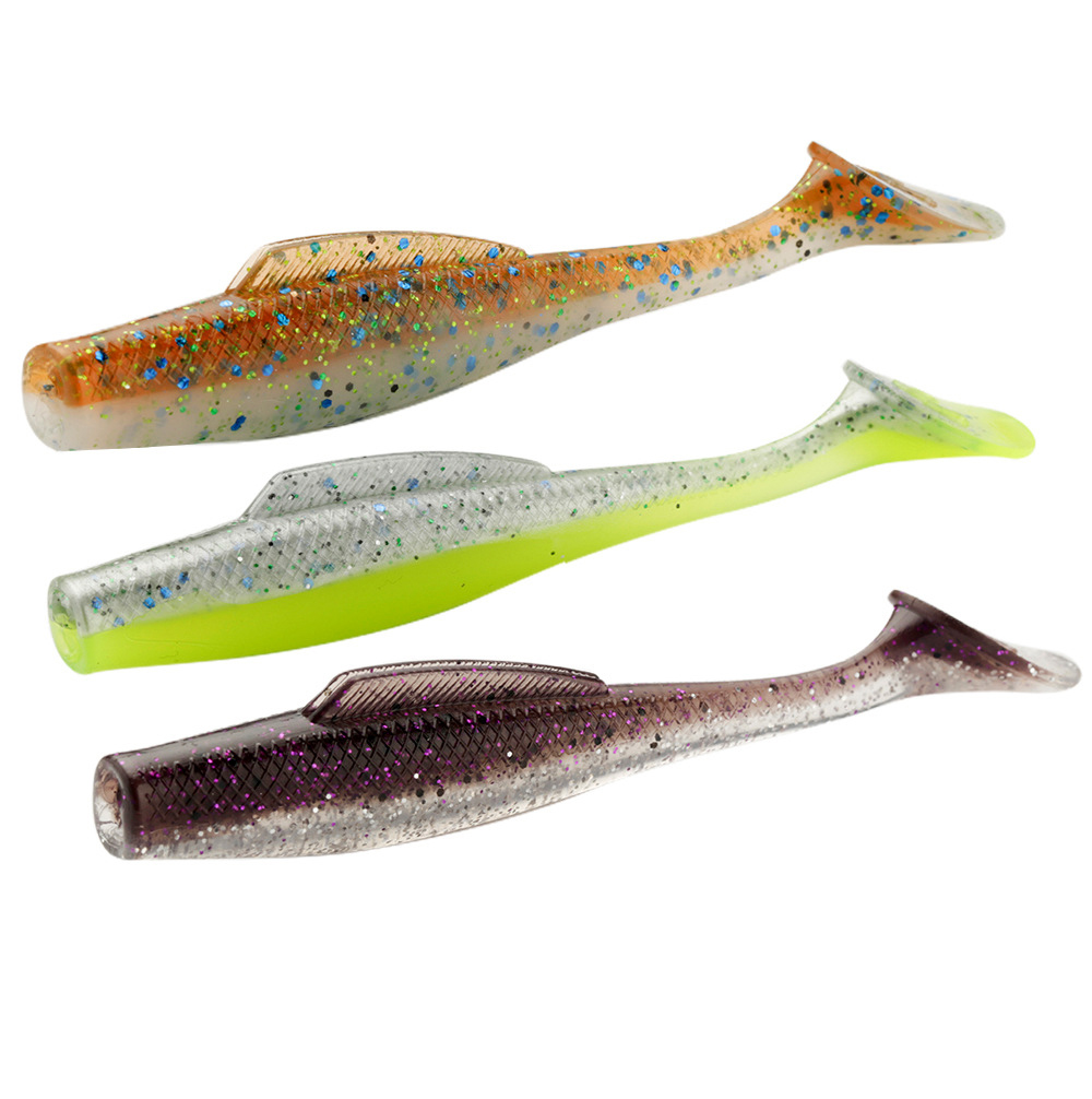 Cheery TPR Material 100mm 6.5g 5pcs/pack Floating Bait Soft Insect Lure Wobblers Fishing Tackle T Tail Wrom Soft Bait for Sea Ba · Original source photograph · specifications to confirm