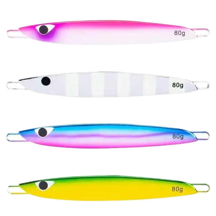 Cheery GS New OEM Slow Pitch Jigging Fishing Lure 60g 80g 130g 150g Metal Fast Sinking Jigs UV Glow Bait Electroplating · Original source photograph · specifications to confirm