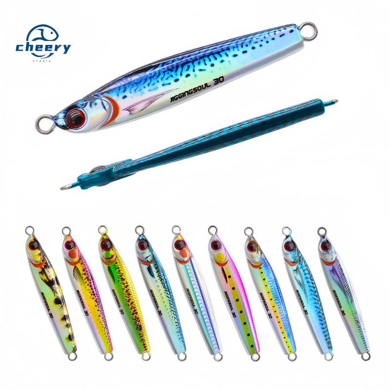 CHEERY New Japan Quality 3D Printed 30g/40g Fishing Metal Jig Lure Slow Pitch Jigging Saltwater Fishing Lure Lead Jigbait · Original source photograph · specifications to confirm