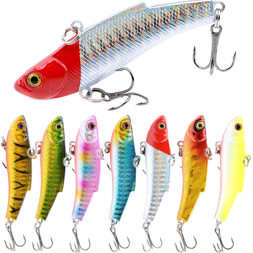 7cm 17g VIB Lure Bionic Artificial Hard Fishing Baits 7 Colors 3D Eyes Lures Sea Fishing Bait Long Cast Bass Bait New Arrival · Original source photograph · specifications to confirm