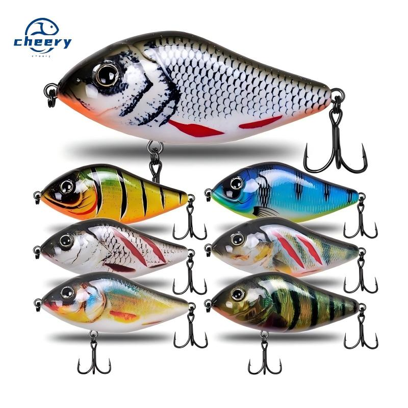 CHEERY Fishing Tackle Stainless Steel Artificial Hard Bait Lure Jerk Bait 6cm/8cm Wholesale Simulation Fake Bait · Original source photograph · specifications to confirm