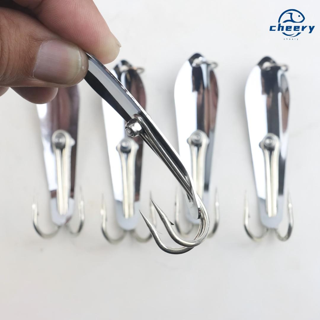 CHEERY Stainless Steel Casting & Trolling Fishing Spoon Lure for Carp & Bass-Ice & Float Fishing · Original source photograph · specifications to confirm
