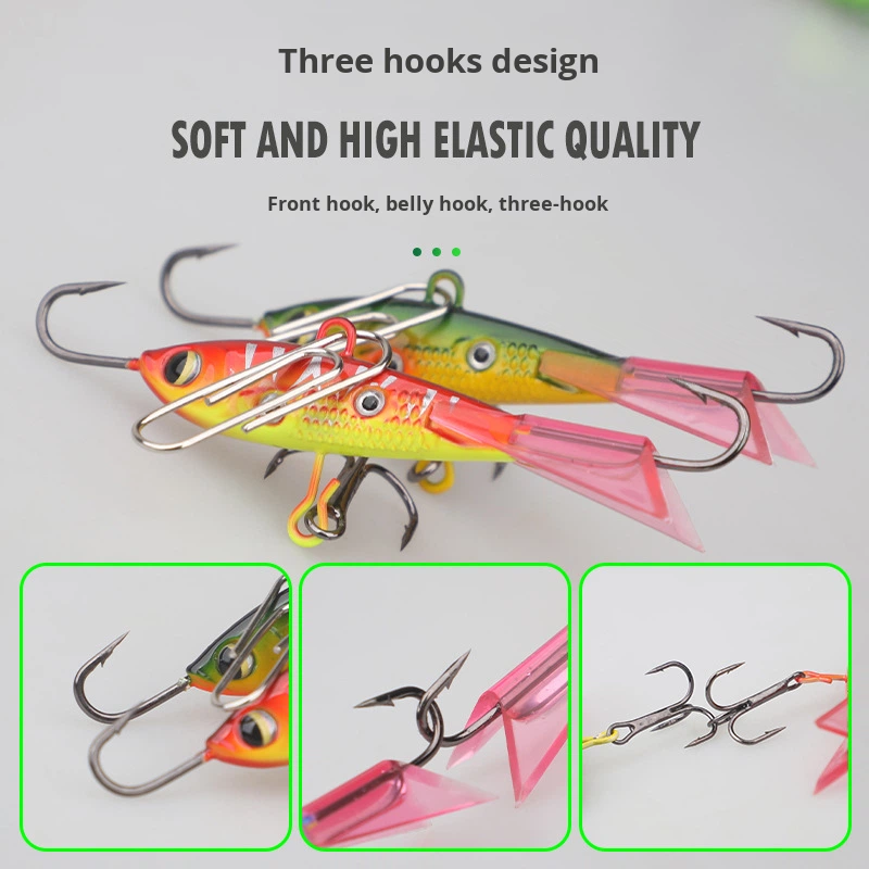 Cheery 10g 16g Metal Vibrating Ice Fishing Winter Bait Balanced Fish Jig Vib Iron Plate Freshwater Casting Trout Lures HJV07 · Original source photograph · specifications to confirm