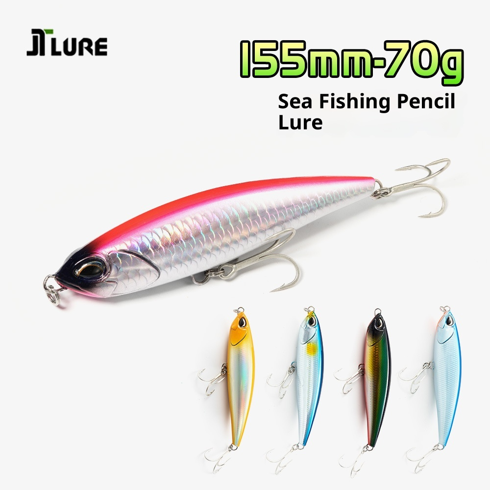 New Sea Bass Sea Fishing Pencil Lure Set 145mm/70g Sinking Plastic Artificial Hard Bait Bionic Fake Bait Wholesale · Original source photograph · specifications to confirm
