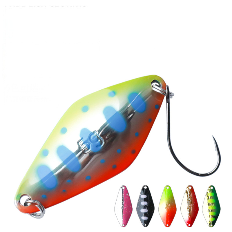 Pure Copper Color Horse Mouth Sequins DUO Submerged Luya Iron Plate Bait Artificial Hard Bait Perch Bass Bare White Striped · Original source photograph · specifications to confirm