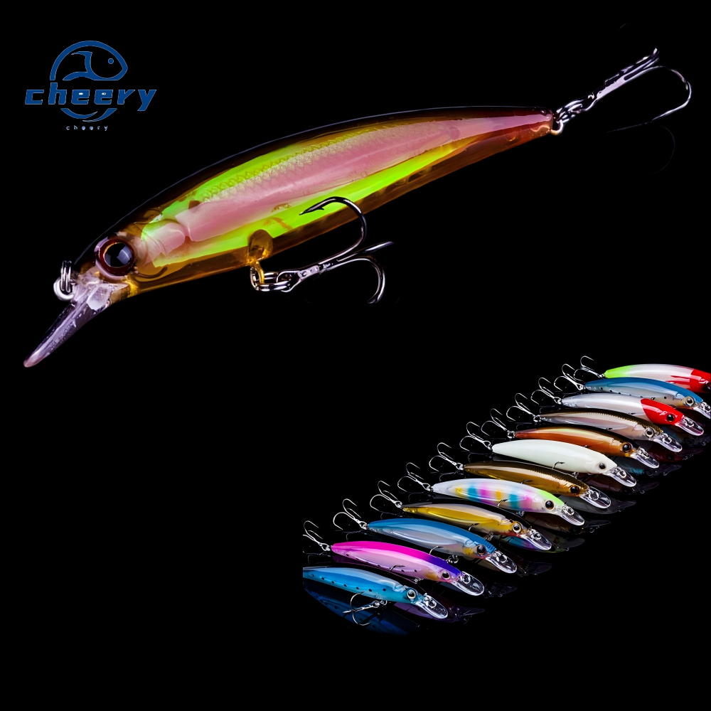 Cheery 12-Color Mini Fish Wobblers Luminous Lure for Carp Fishing Artificial Hard Bait Made of Silicone for River Use · Original source photograph · specifications to confirm