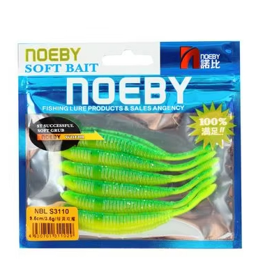PVC 9.5cm/3.5g Single Tail False Soft Rubber Bait · Original source photograph · specifications to confirm