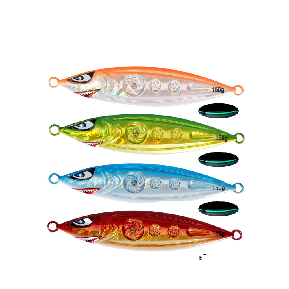 150/200/250g 3D Hollow Luminous Lead Bait Slow Jigging Metal Plate Artificial Lure Octopus Red Mackerel Cross-Border · Original source photograph · specifications to confirm