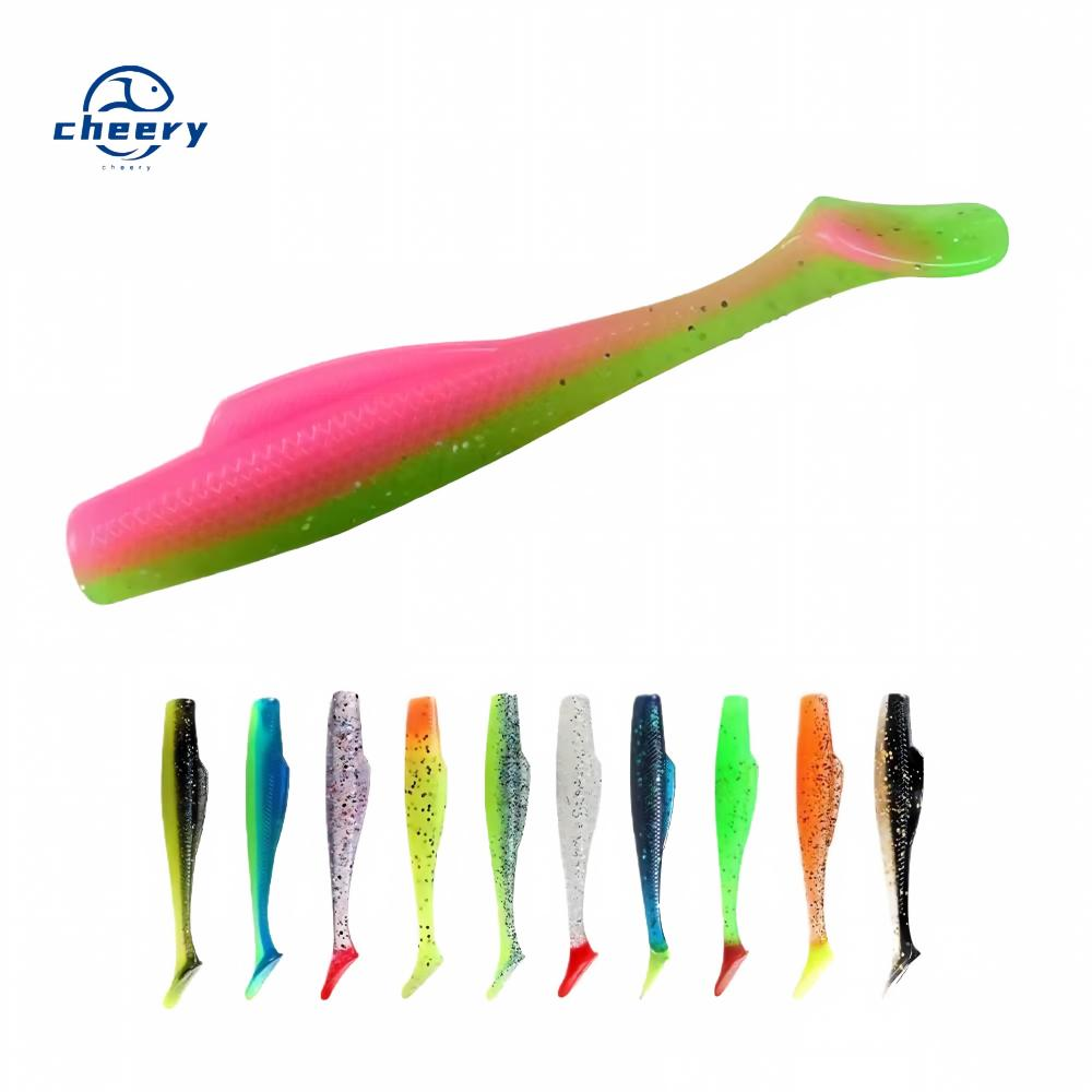 Cheery Wholesale Price 6pcs/Set Soft Artificial Silicone Material 8cm 4.8g Tail Soft Plastics Sea Fishing Lures Jig Bottom Baits · Original source photograph · specifications to confirm